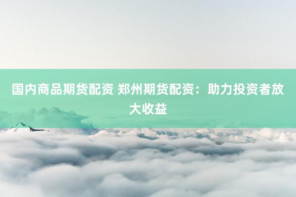 国内商品期货配资 郑州期货配资:助力投资者放大收益