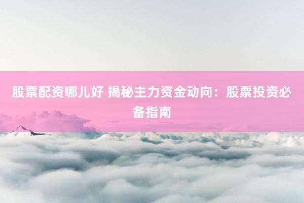 股票配资哪儿好 揭秘主力资金动向:股票投资必备指南