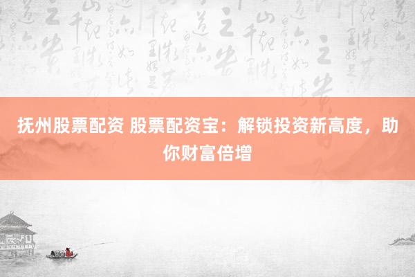 抚州股票配资 股票配资宝:解锁投资新高度,助你财富倍增